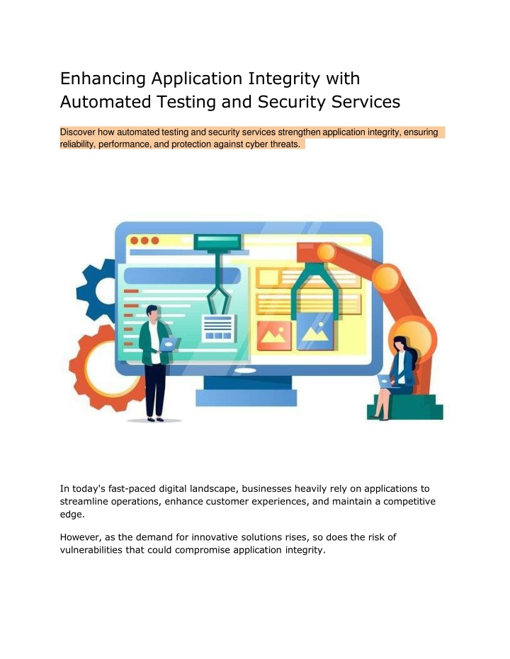 enhancing application integrity with automated