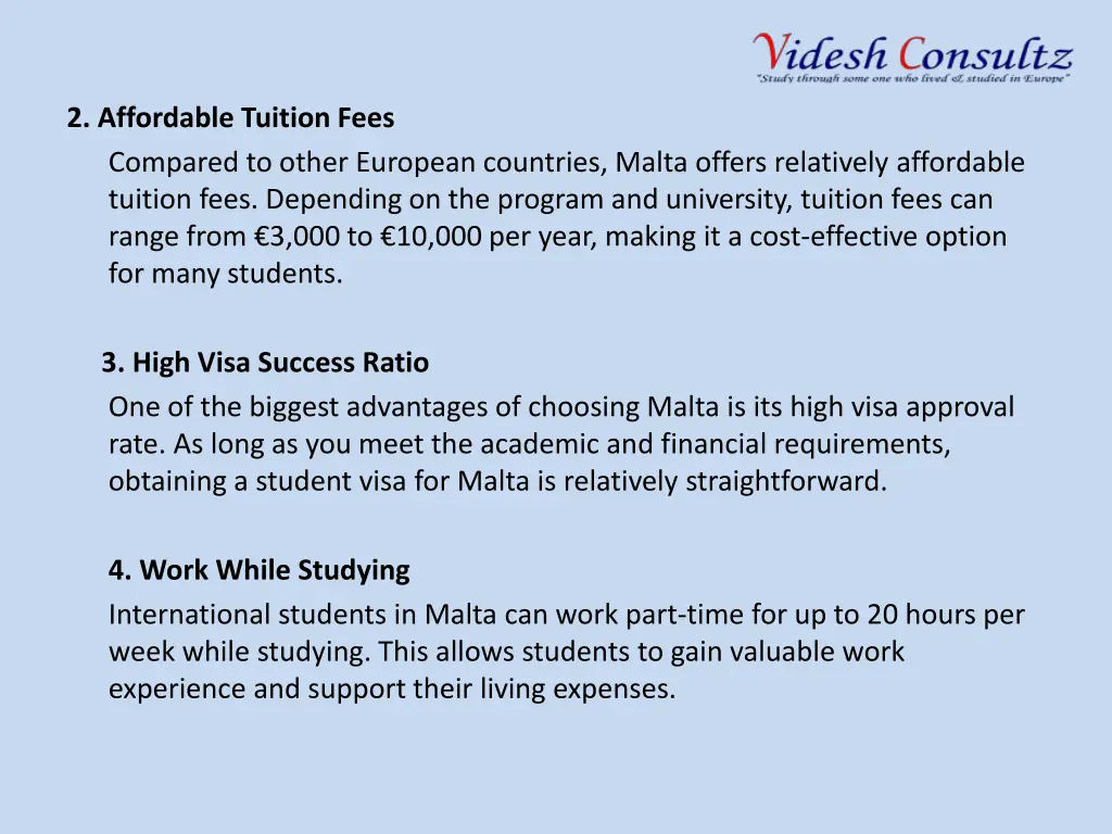 2 affordable tuition fees compared to other