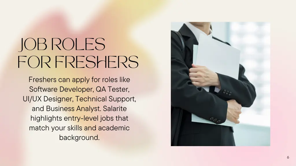 job roles for freshers