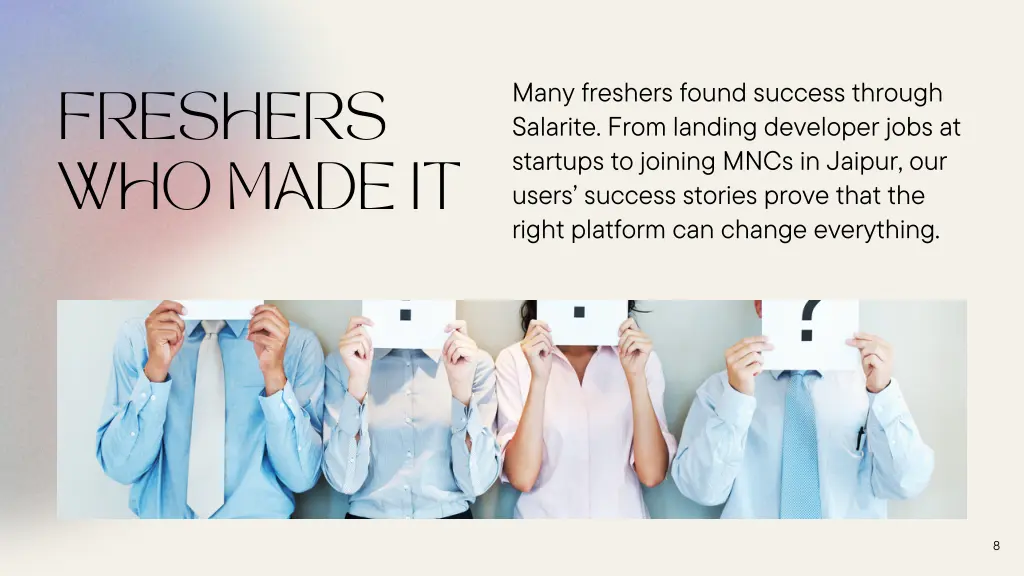 many freshers found success through salarite from