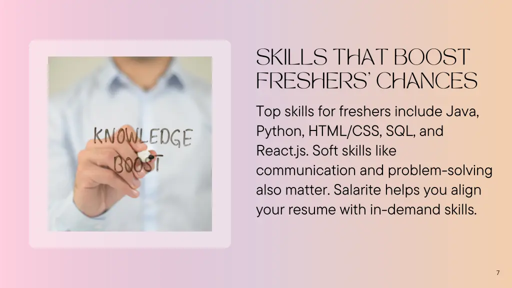 skills that boost freshers chances