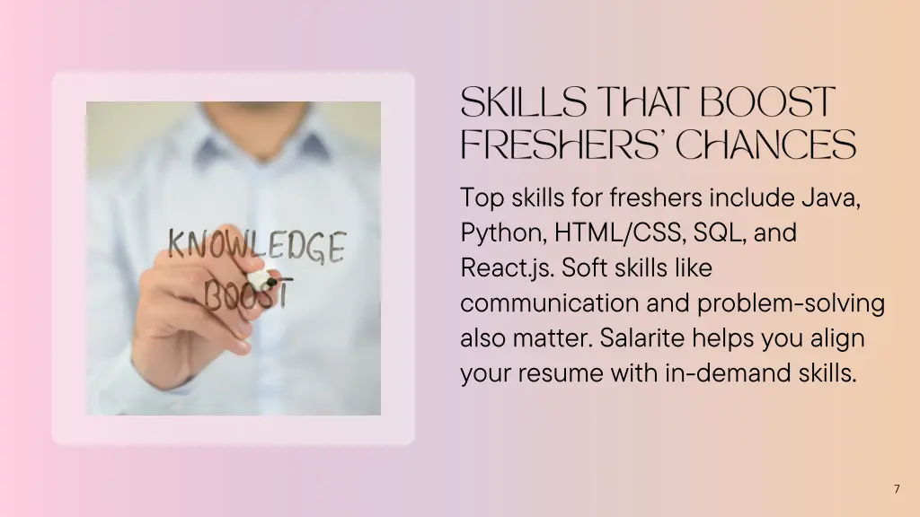 top skills for freshers include java python html