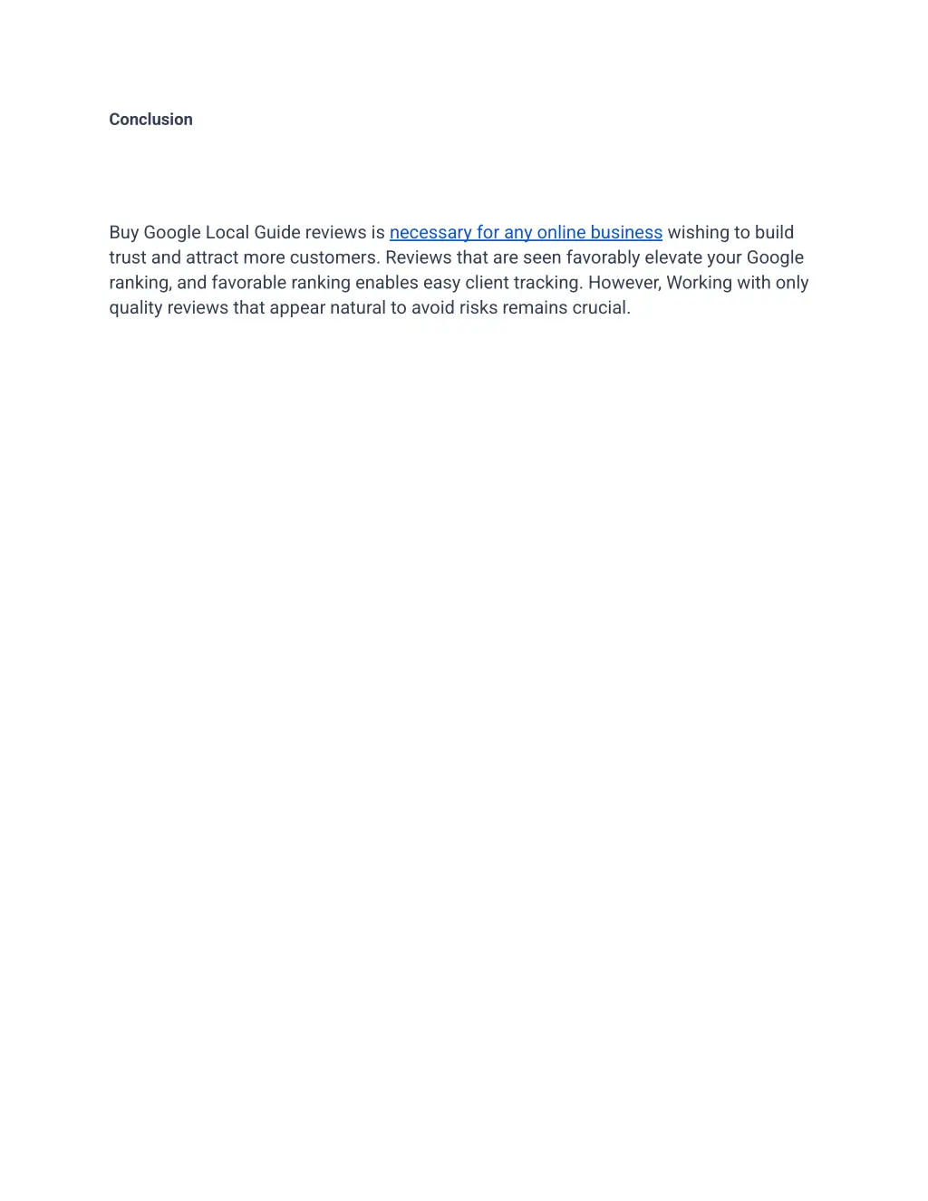 conclusion