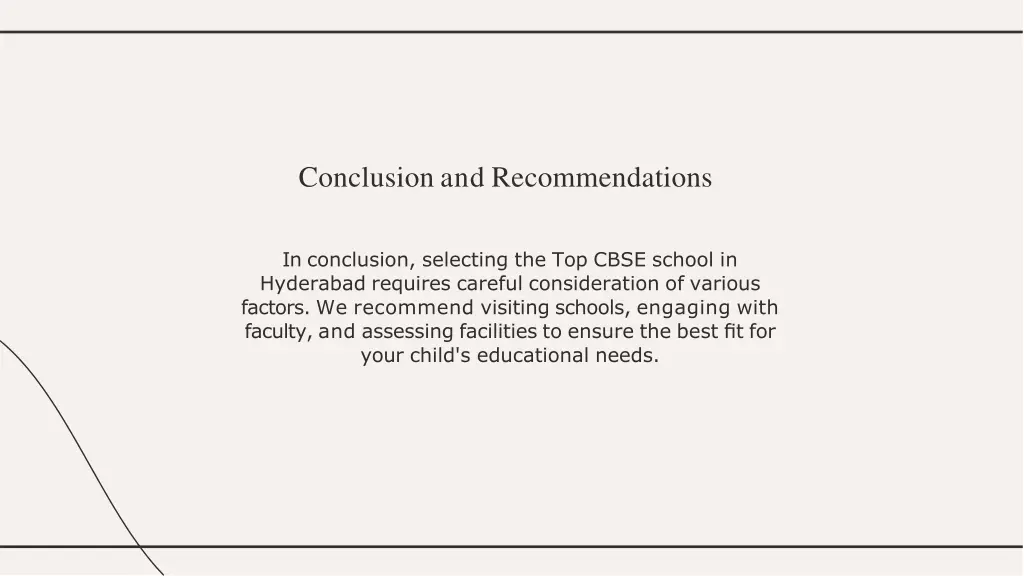 conclusion and recommendations