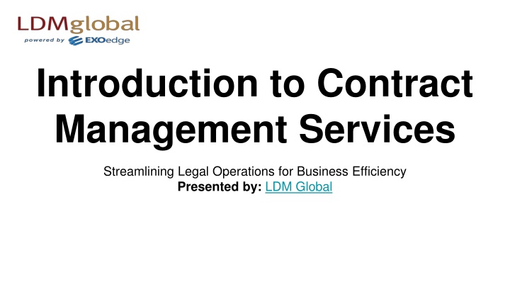 introduction to contract management services