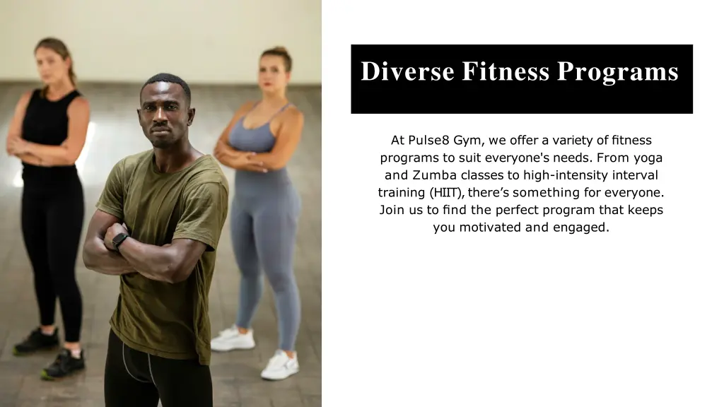 diverse fitness programs