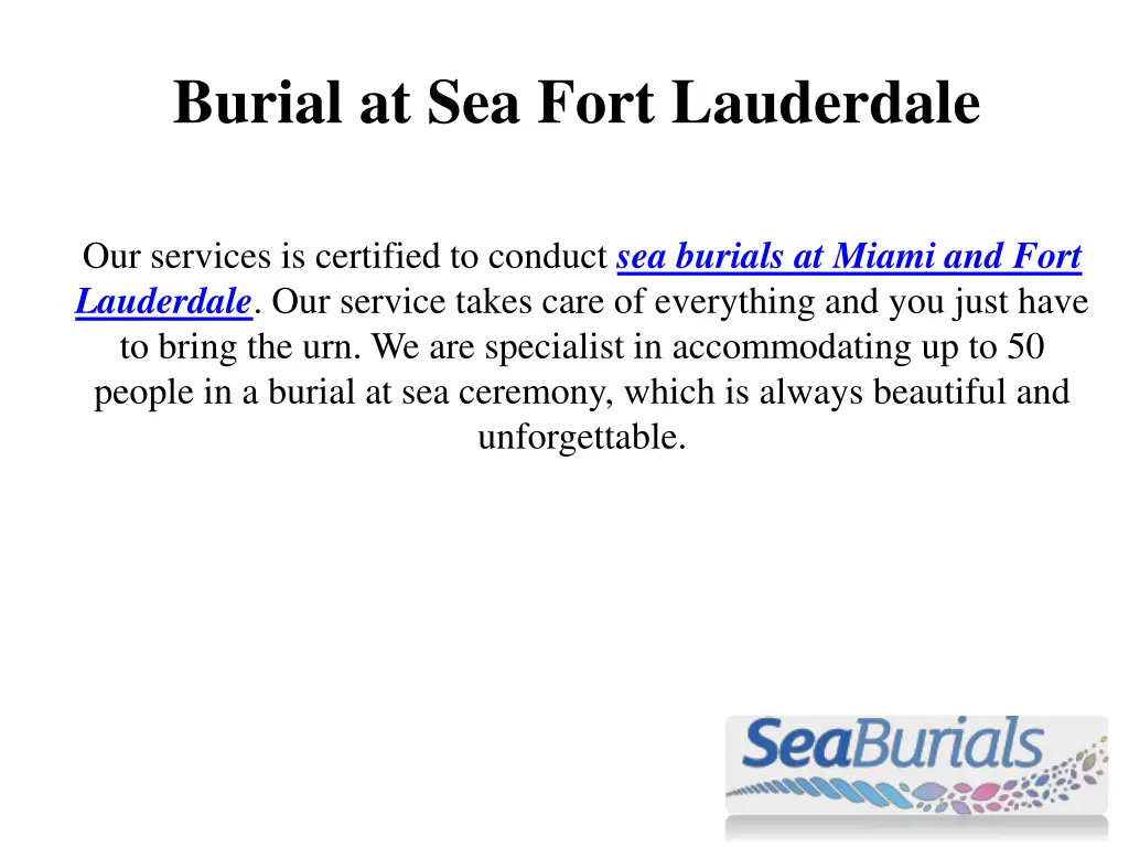 burial at sea fort lauderdale