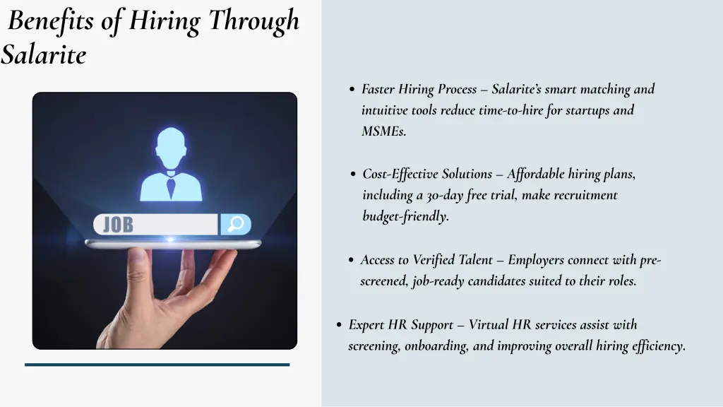 benefits of hiring through salarite
