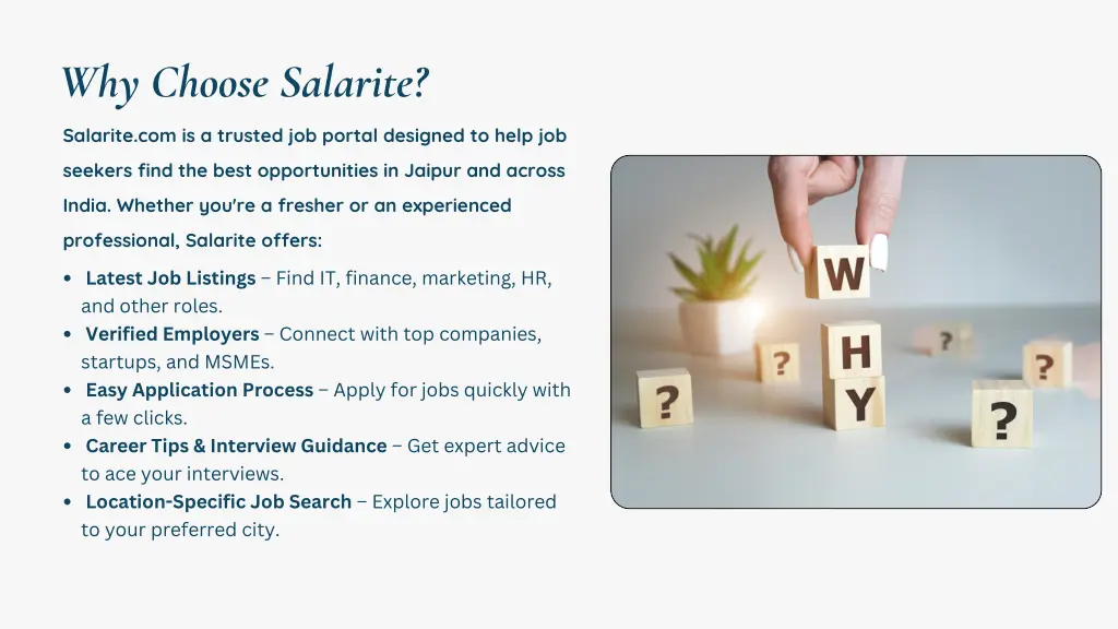 why choose salarite