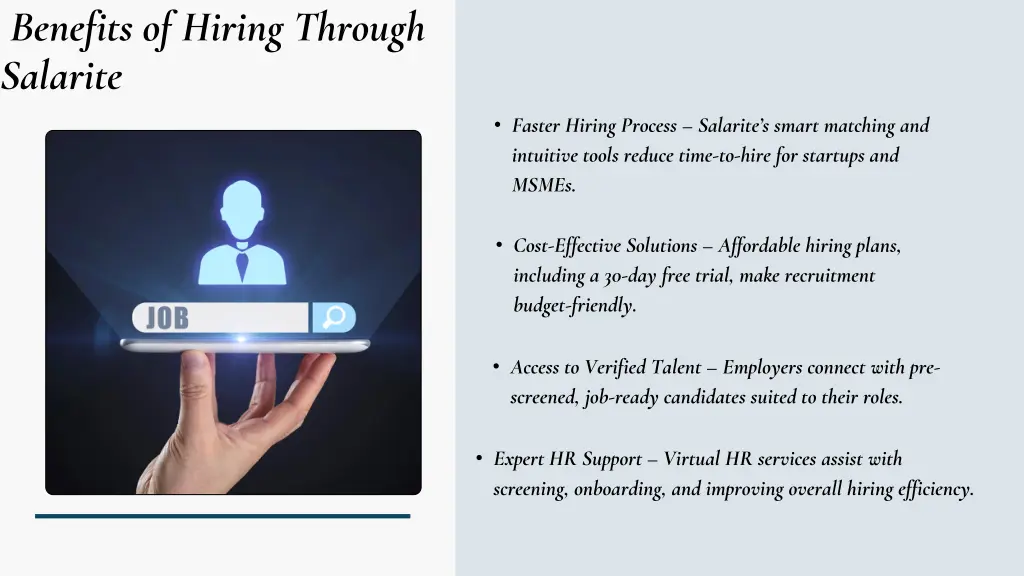 benefits of hiring through salarite