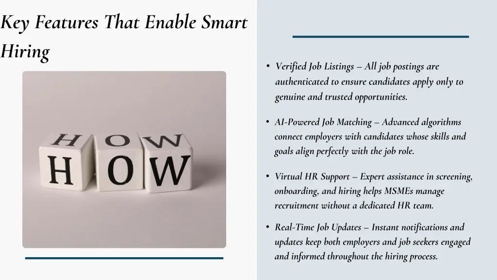 key features that enable smart hiring