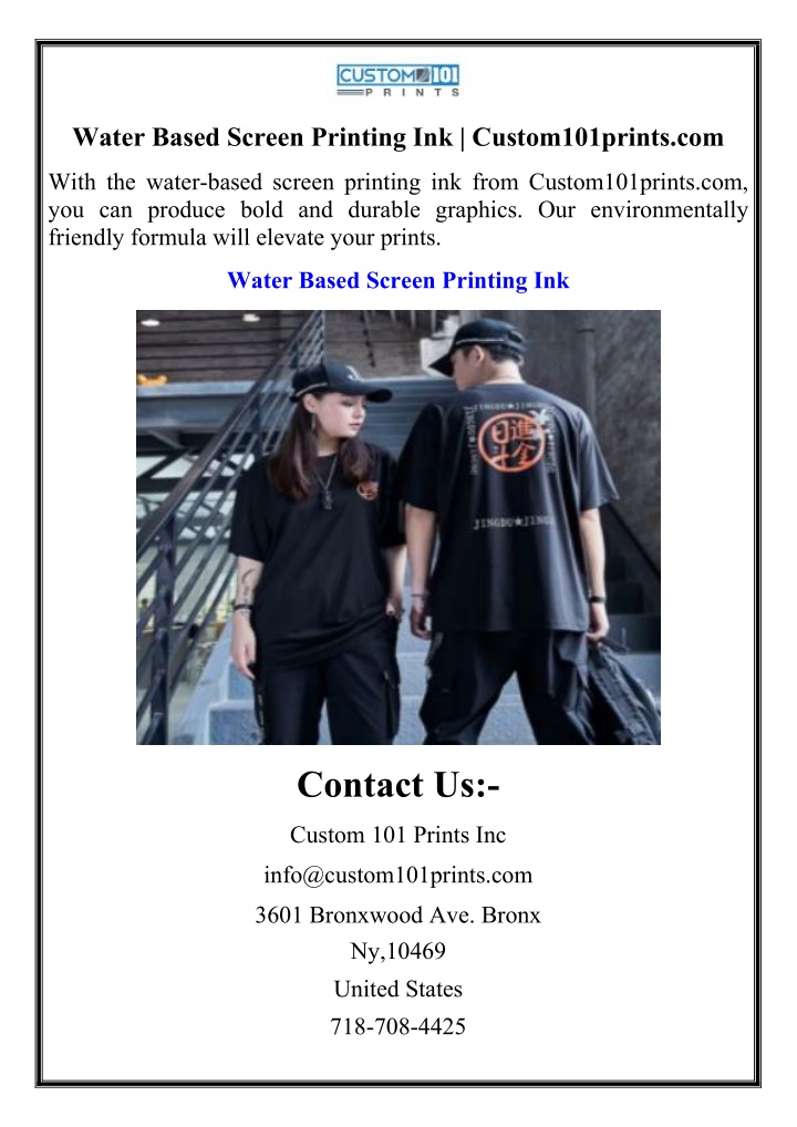 water based screen printing ink custom101prints