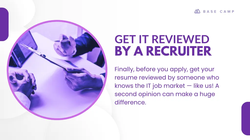 get it reviewed by a recruiter