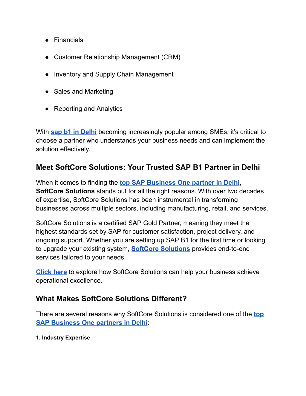 financials customer relationship management