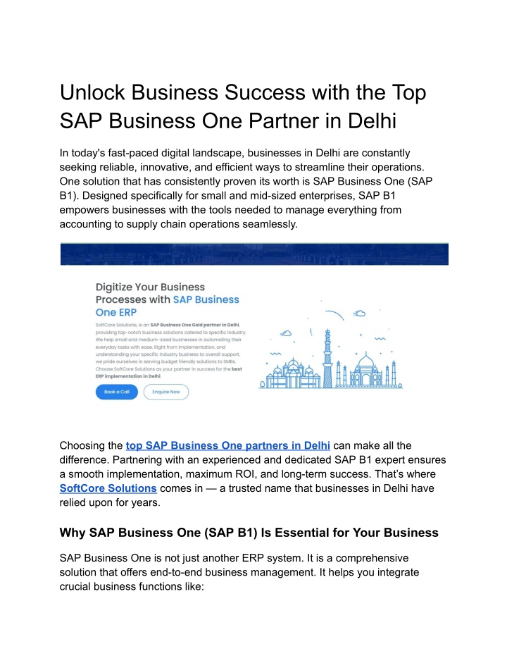 unlock business success with the top sap business