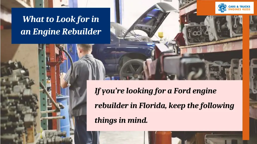 what to look for in an engine rebuilder