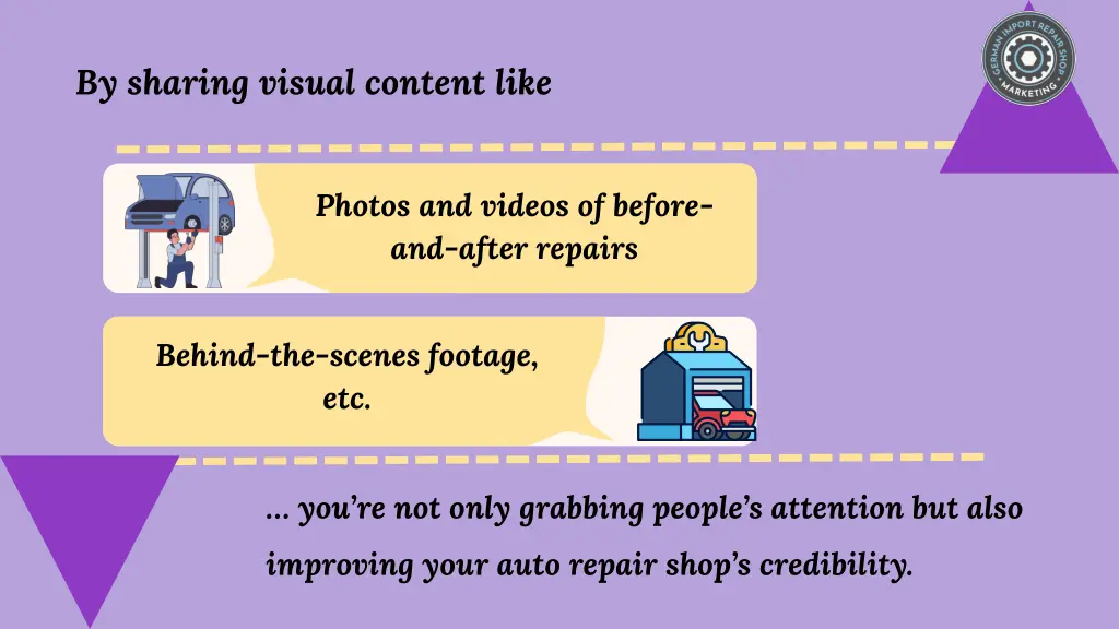 by sharing visual content like