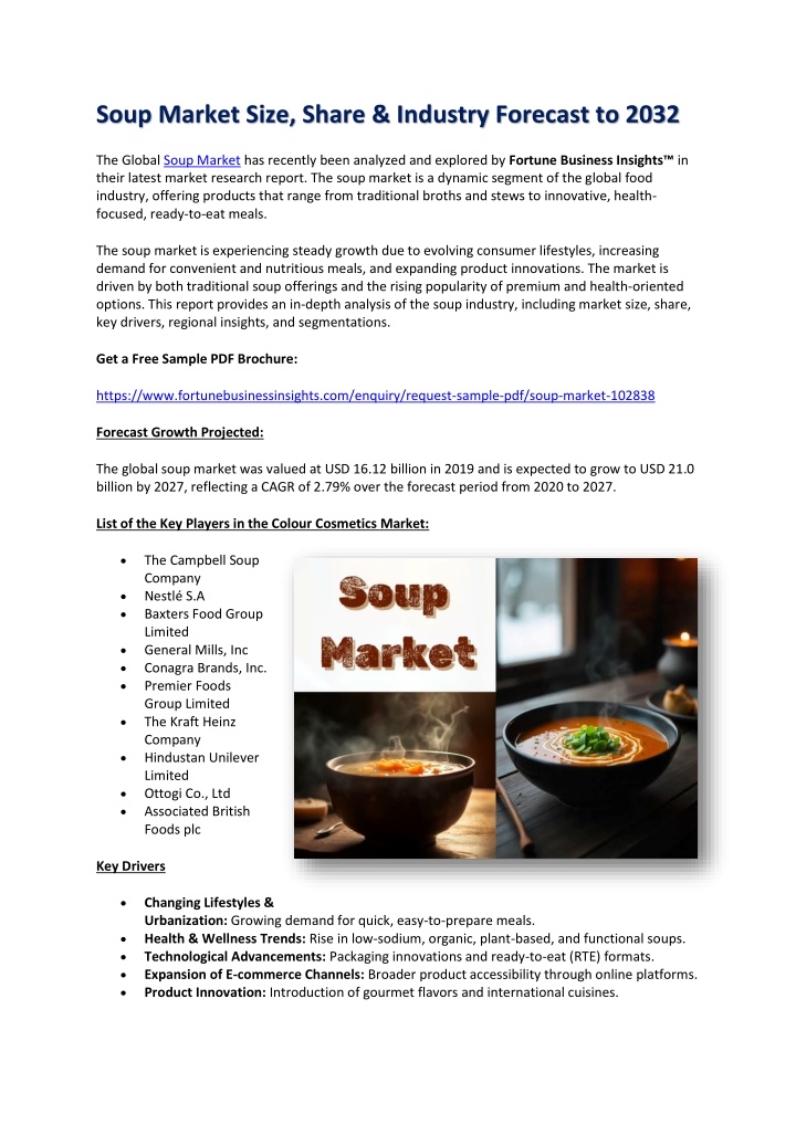 soup market size share industry forecast to 2032