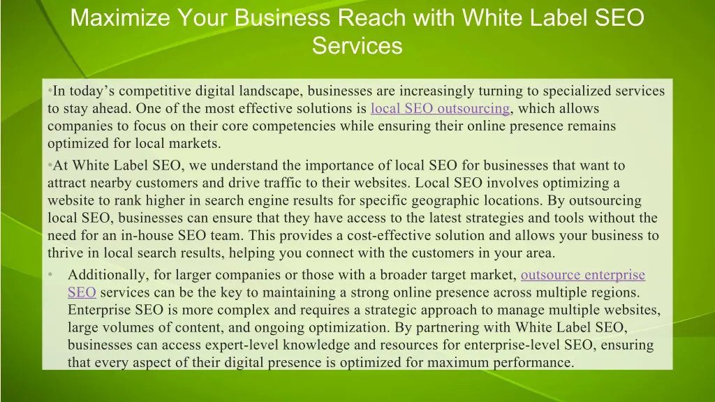 maximize your business reach with white label