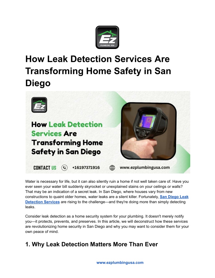 how leak detection services are transforming home