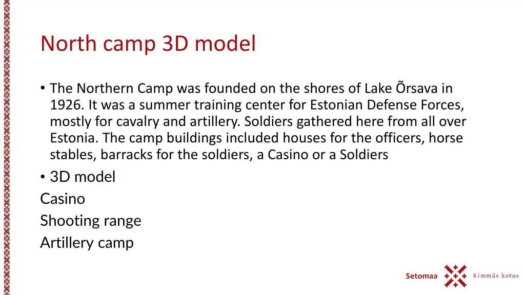 north camp 3d model