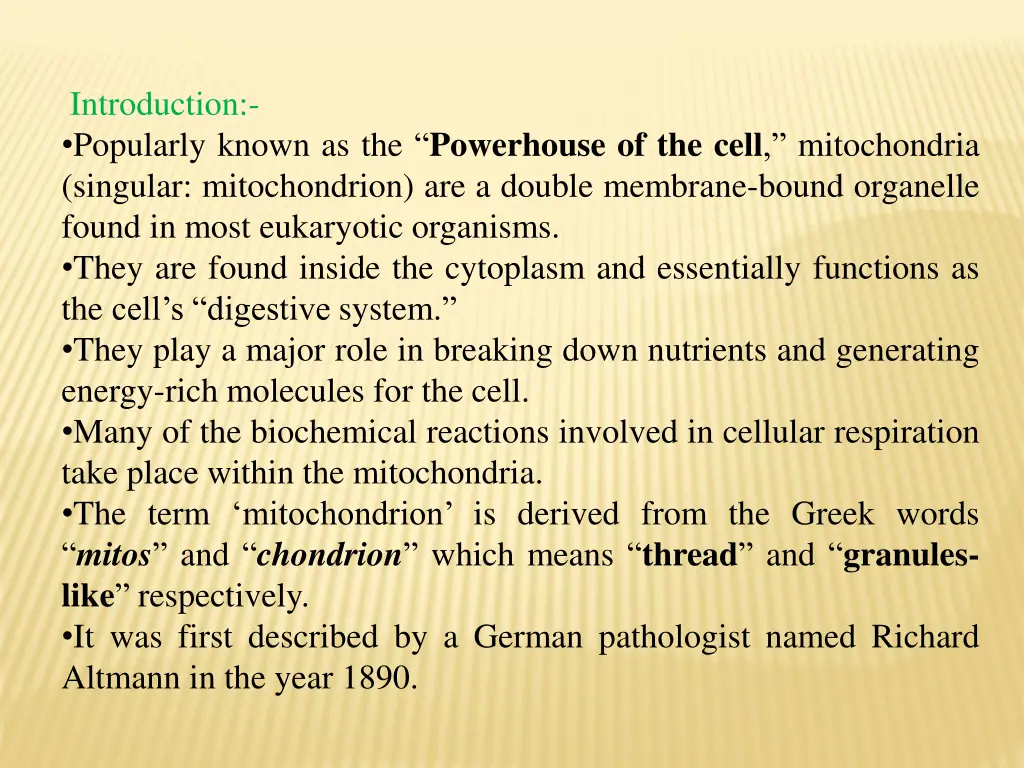 introduction popularly known as the powerhouse