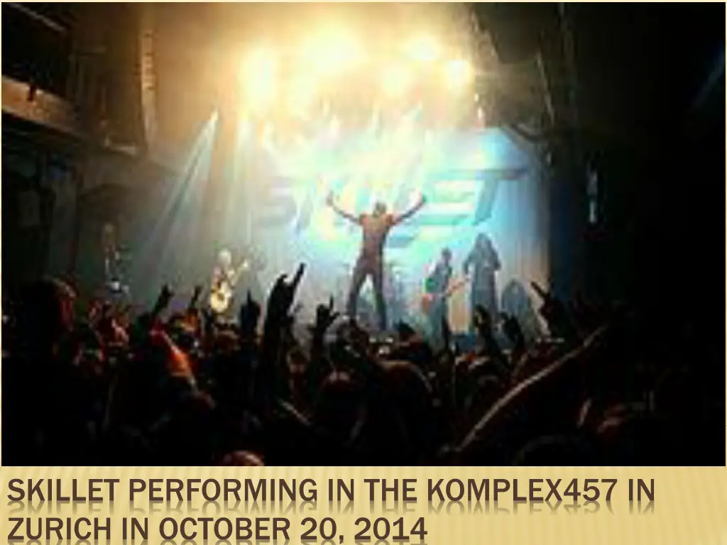 skillet performing in the komplex457 in zurich