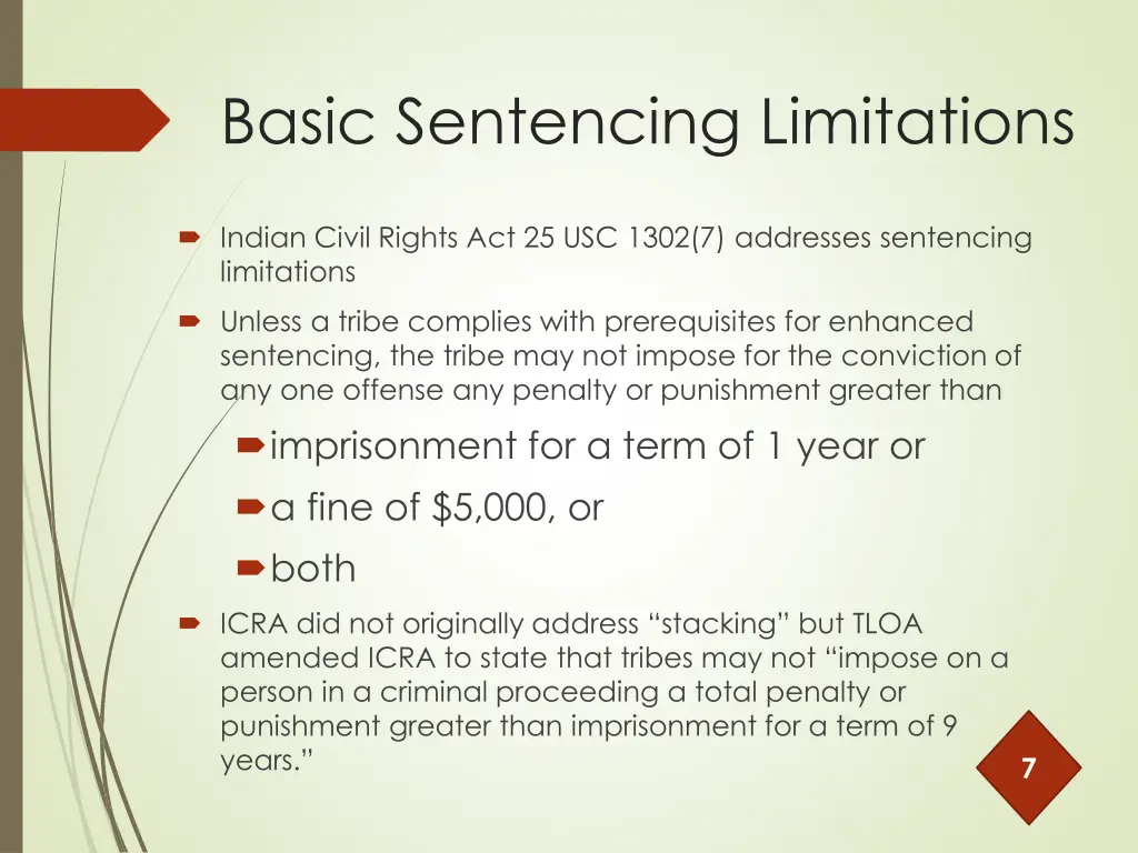 basic sentencing limitations