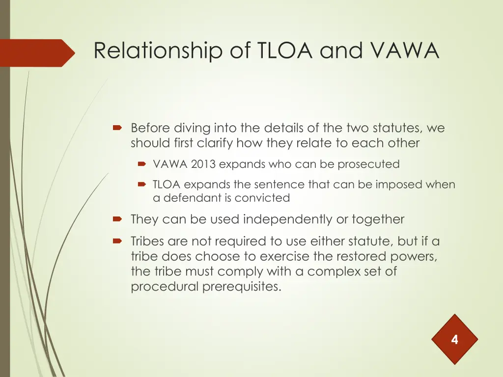 relationship of tloa and vawa