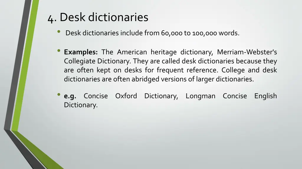 4 desk dictionaries desk dictionaries include