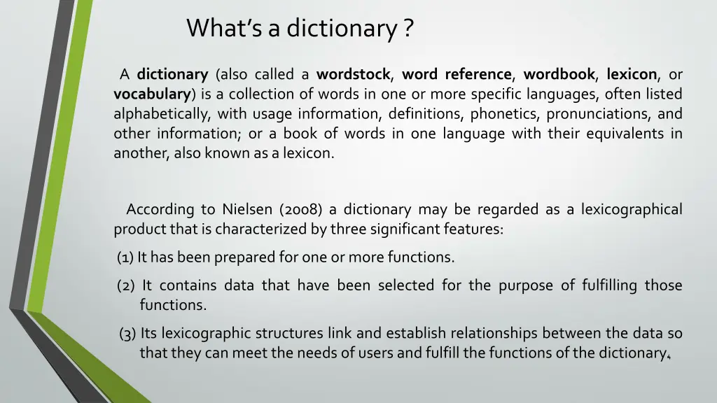 what s a dictionary