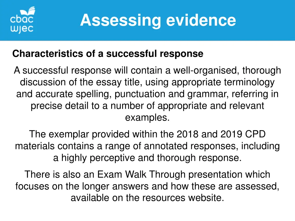 assessing evidence 8