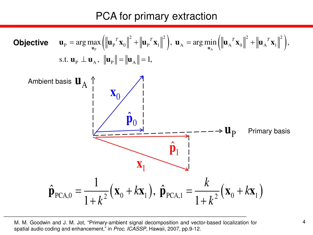 pca for primary extraction