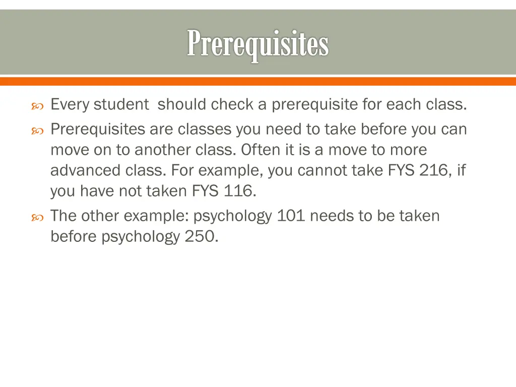 prerequisites