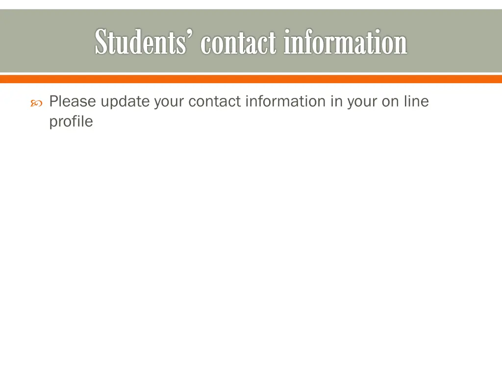 students contact information