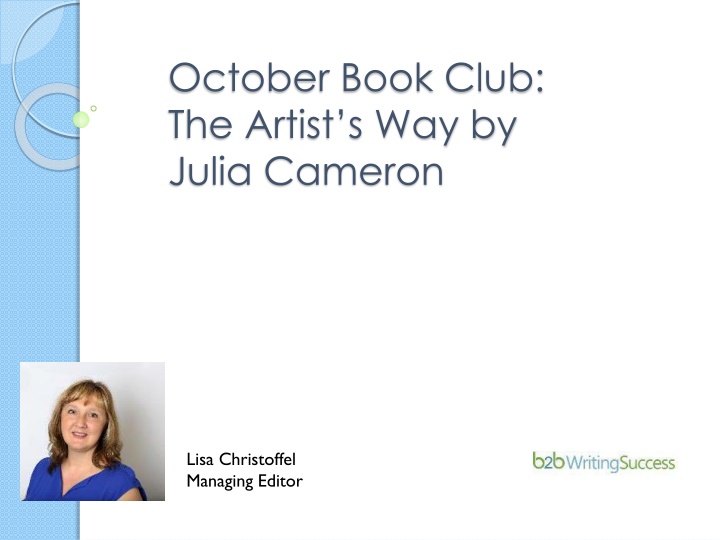 october book club the artist s way by julia