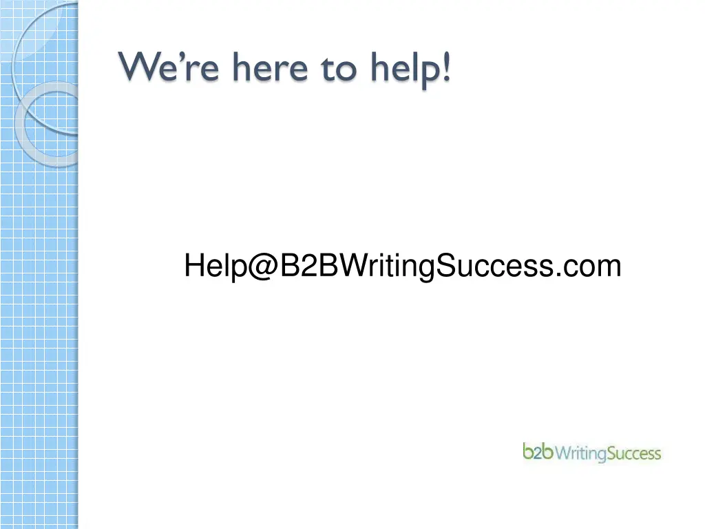 we re here to help