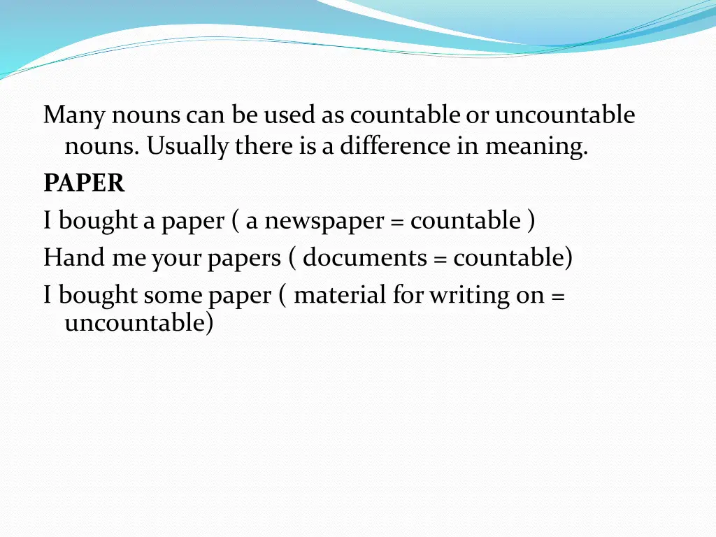 many nouns can be used as countable