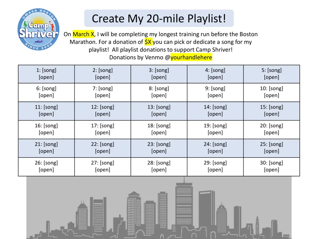 create my 20 mile playlist 1