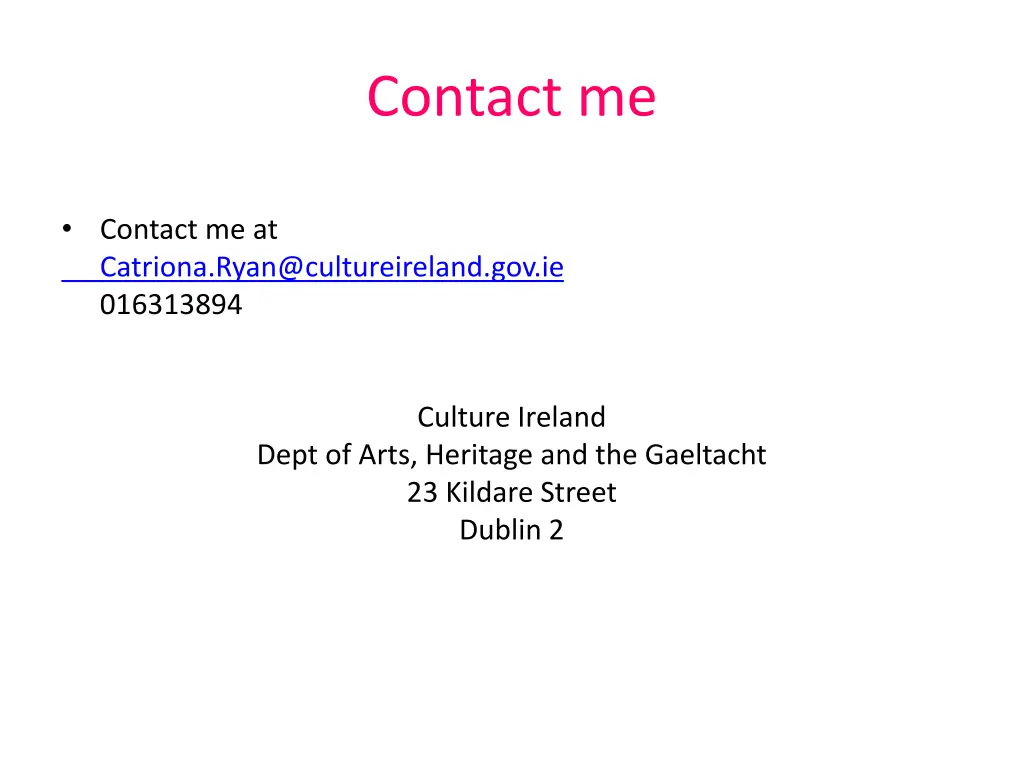 contact me