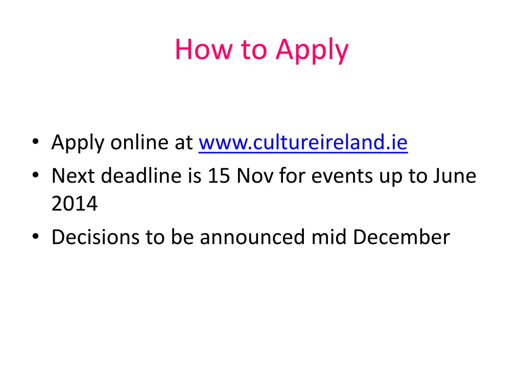 how to apply