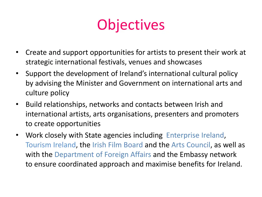 objectives
