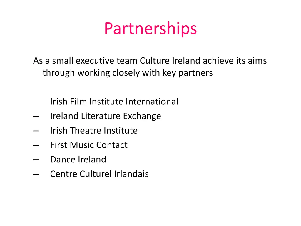 partnerships