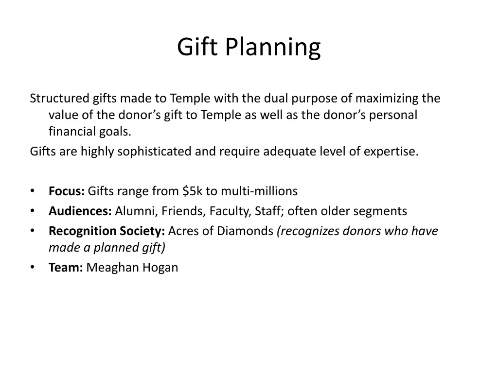gift planning
