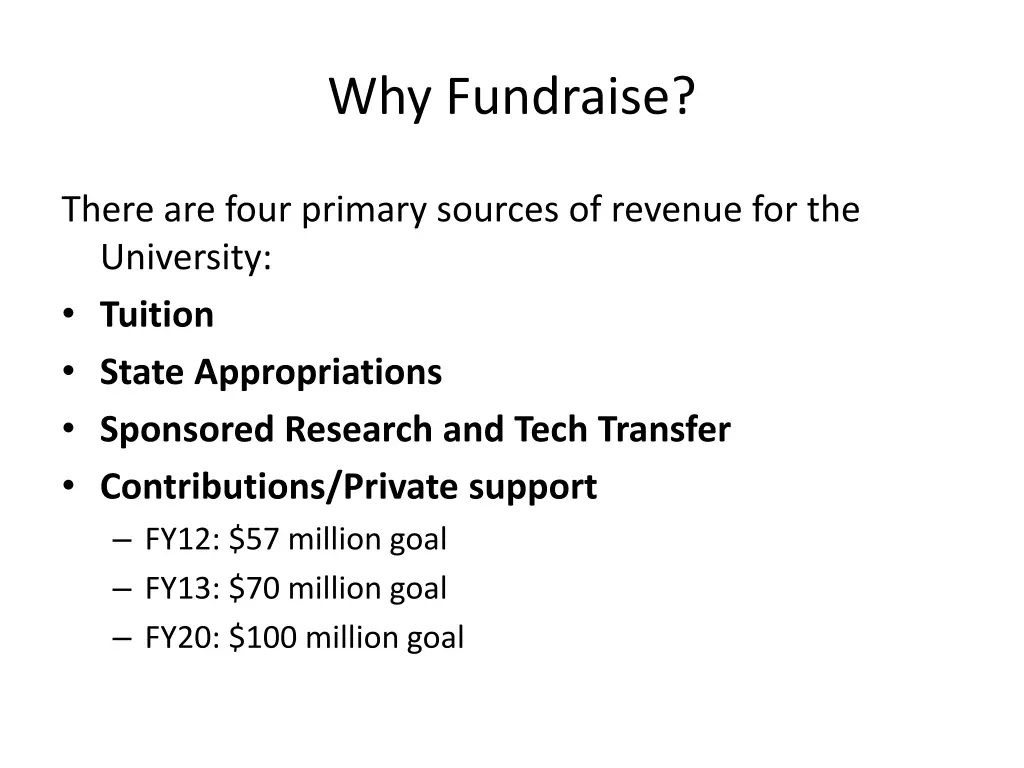 why fundraise