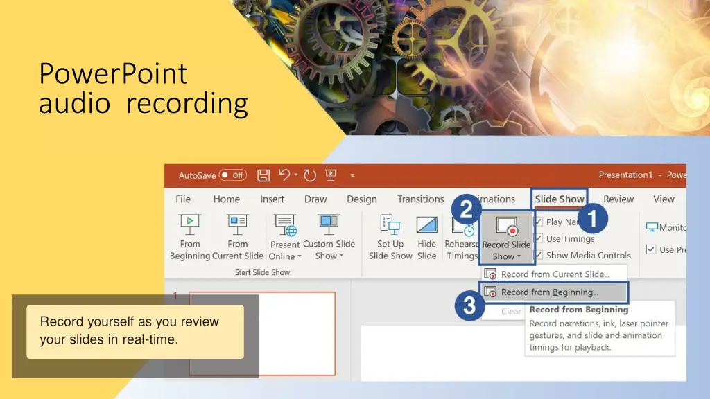powerpoint audio recording 1