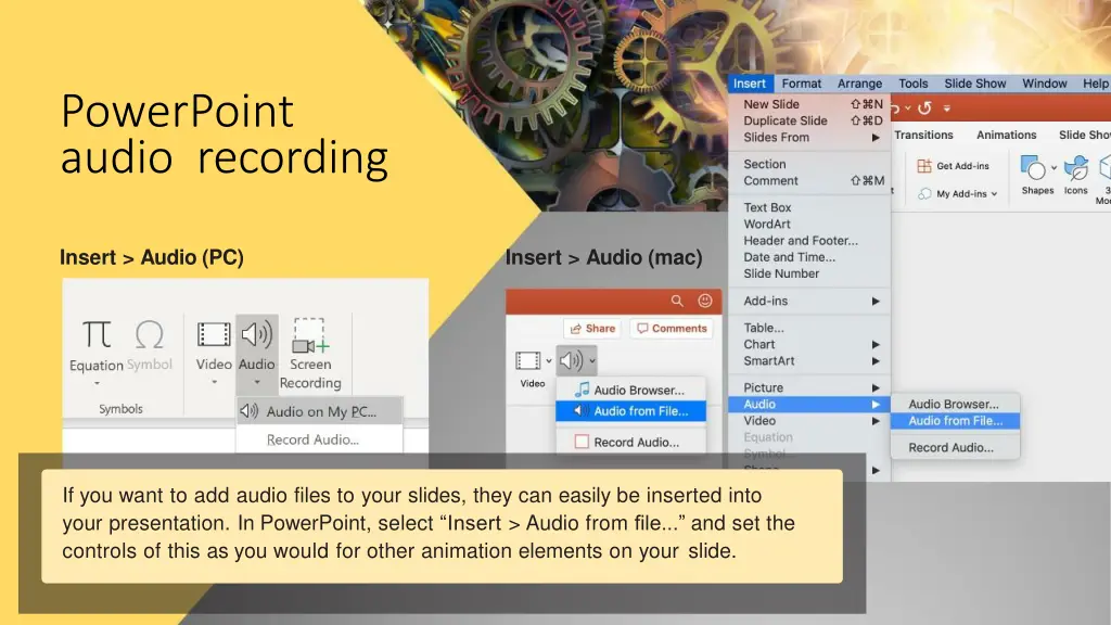 powerpoint audio recording