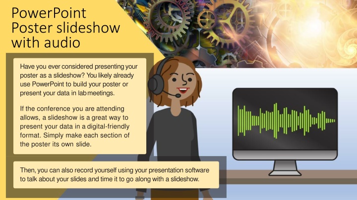 powerpoint poster slideshow with audio