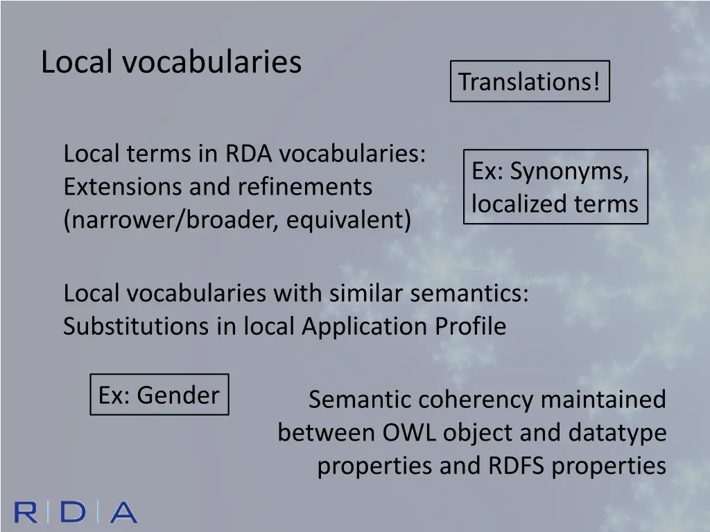 local vocabularies