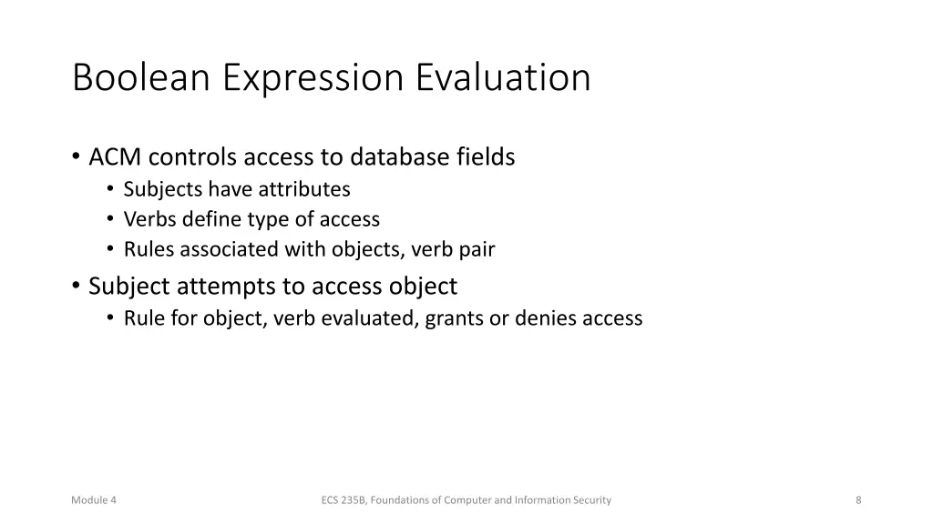 boolean expression evaluation